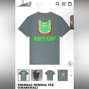 Ripndip Thermal Nermal Tee - Gray with Neon Green